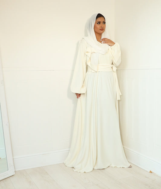 Amal Abaya knit Jersey : Off White