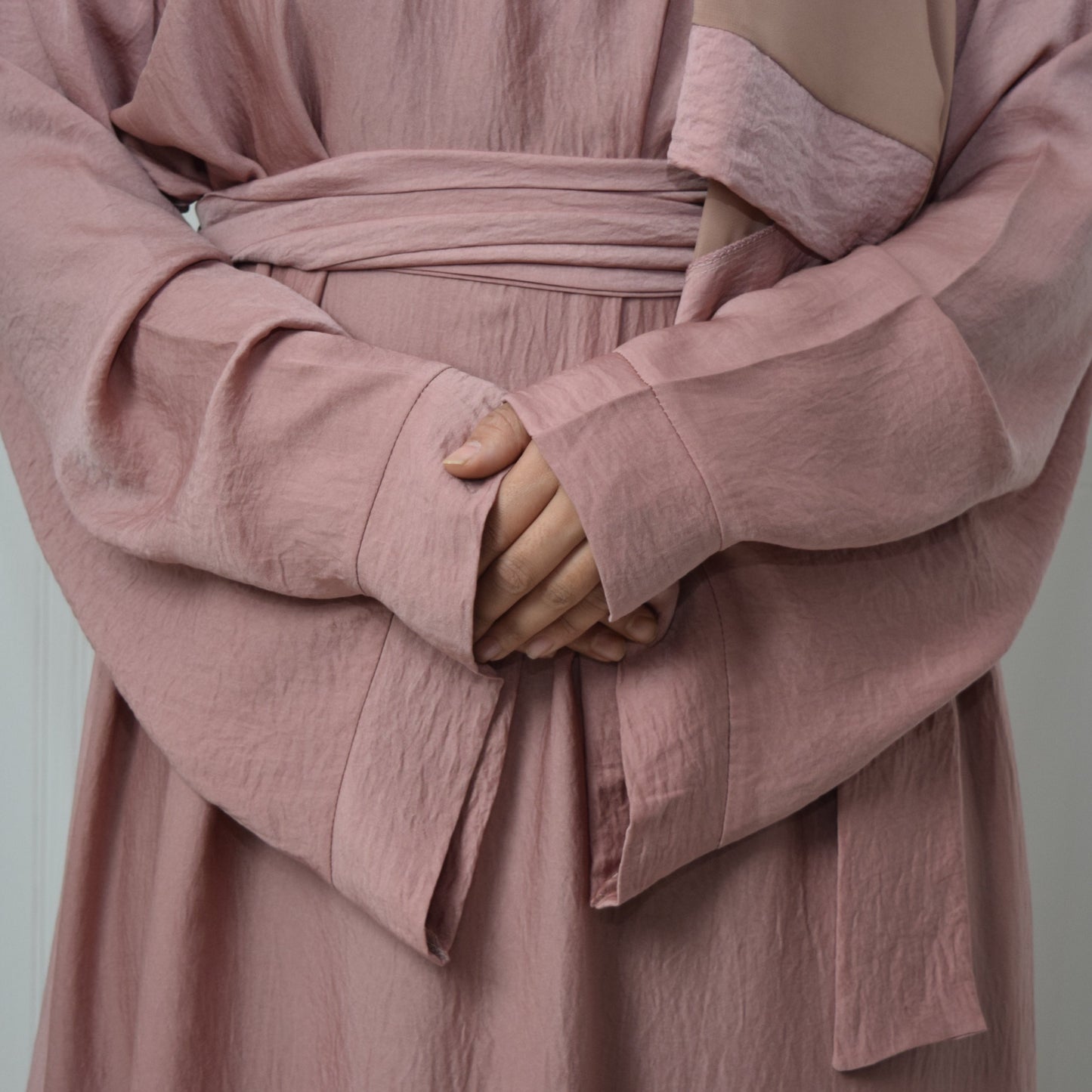 Djamila Abaya Kimono Sleeve: Nude Pink