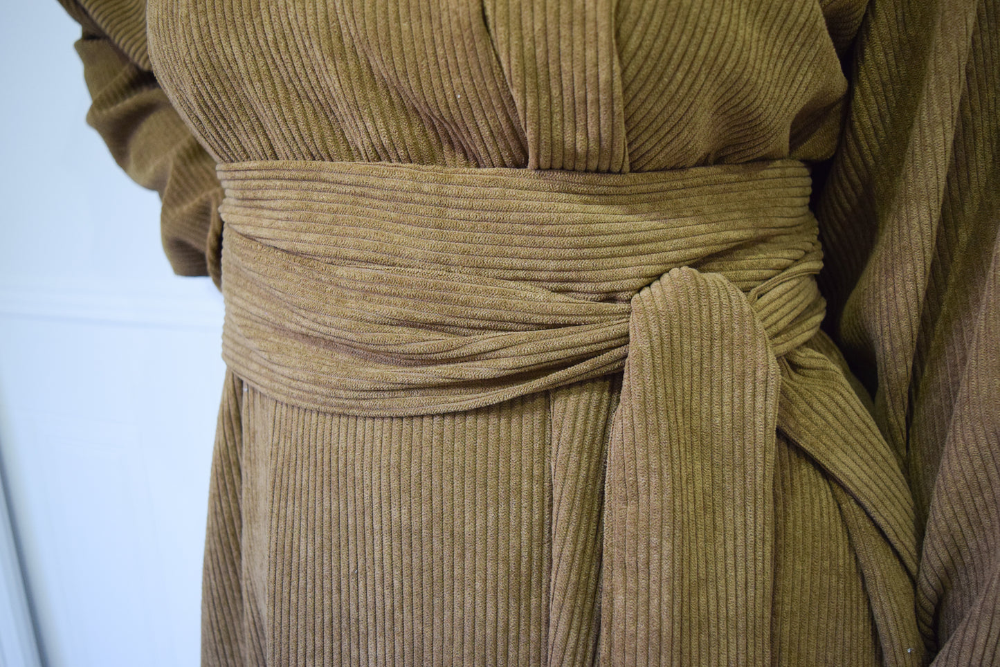 Winter Amal Aline Corduroy Abaya Camel Brown