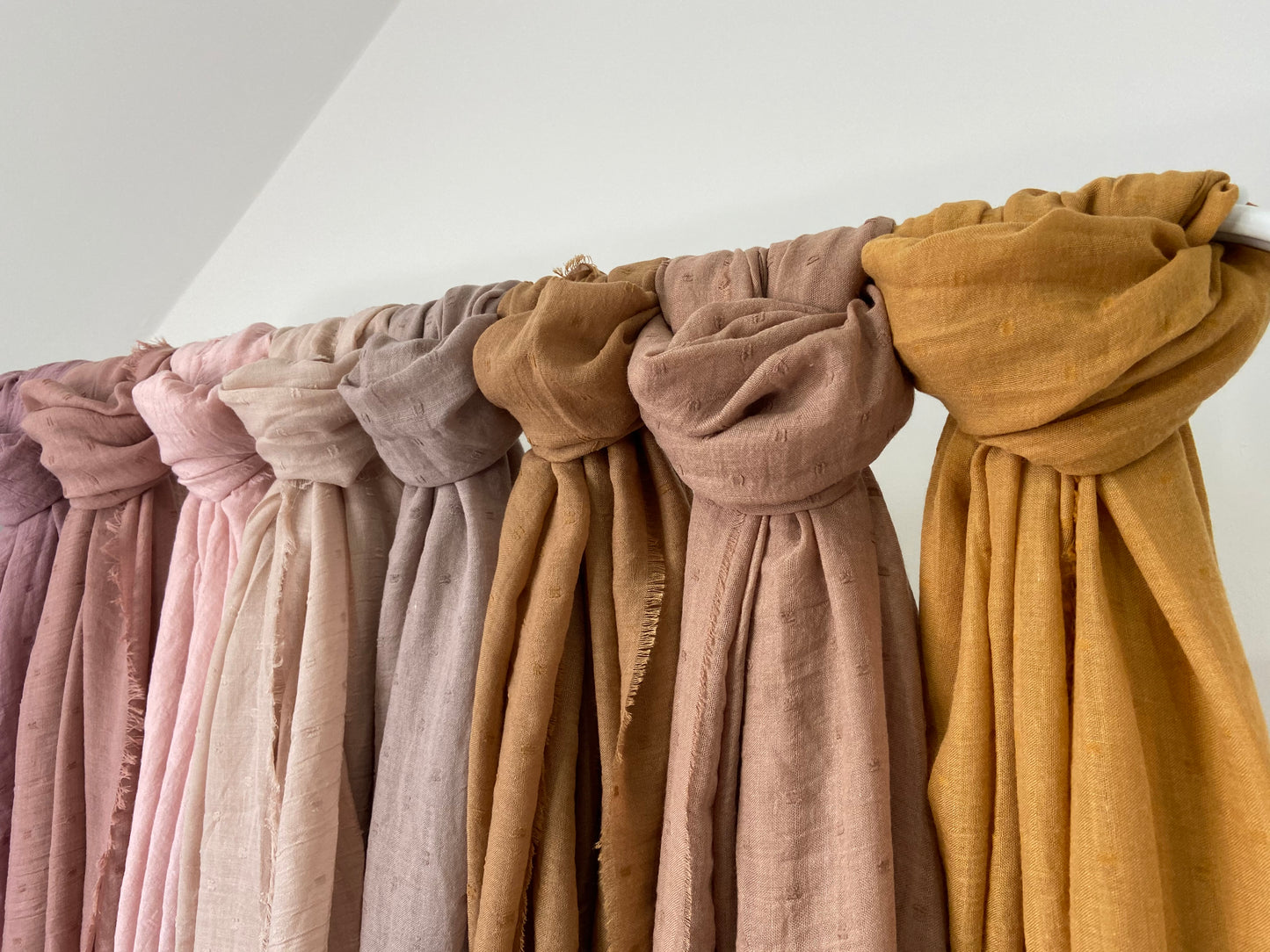 Hijab Textured jacquard cotton -  Over 10 shades