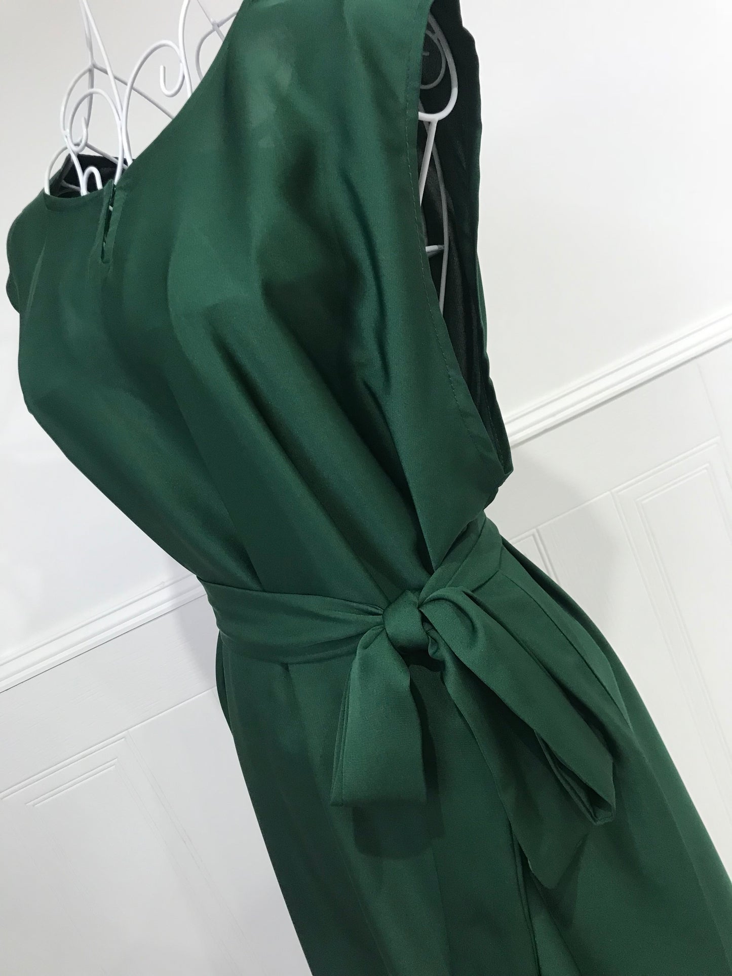 Aisha Inner sleeveless slip: Forest Green