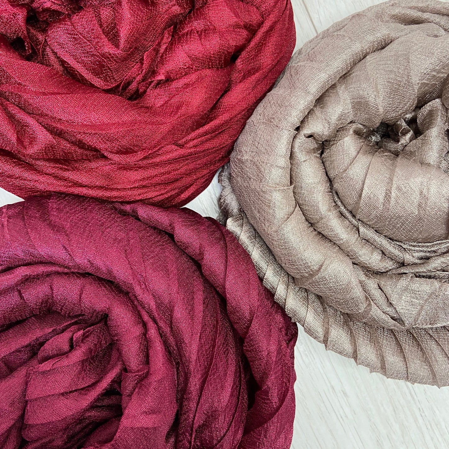 Hijab Metallic Shimmer Silk - Over 10 shades