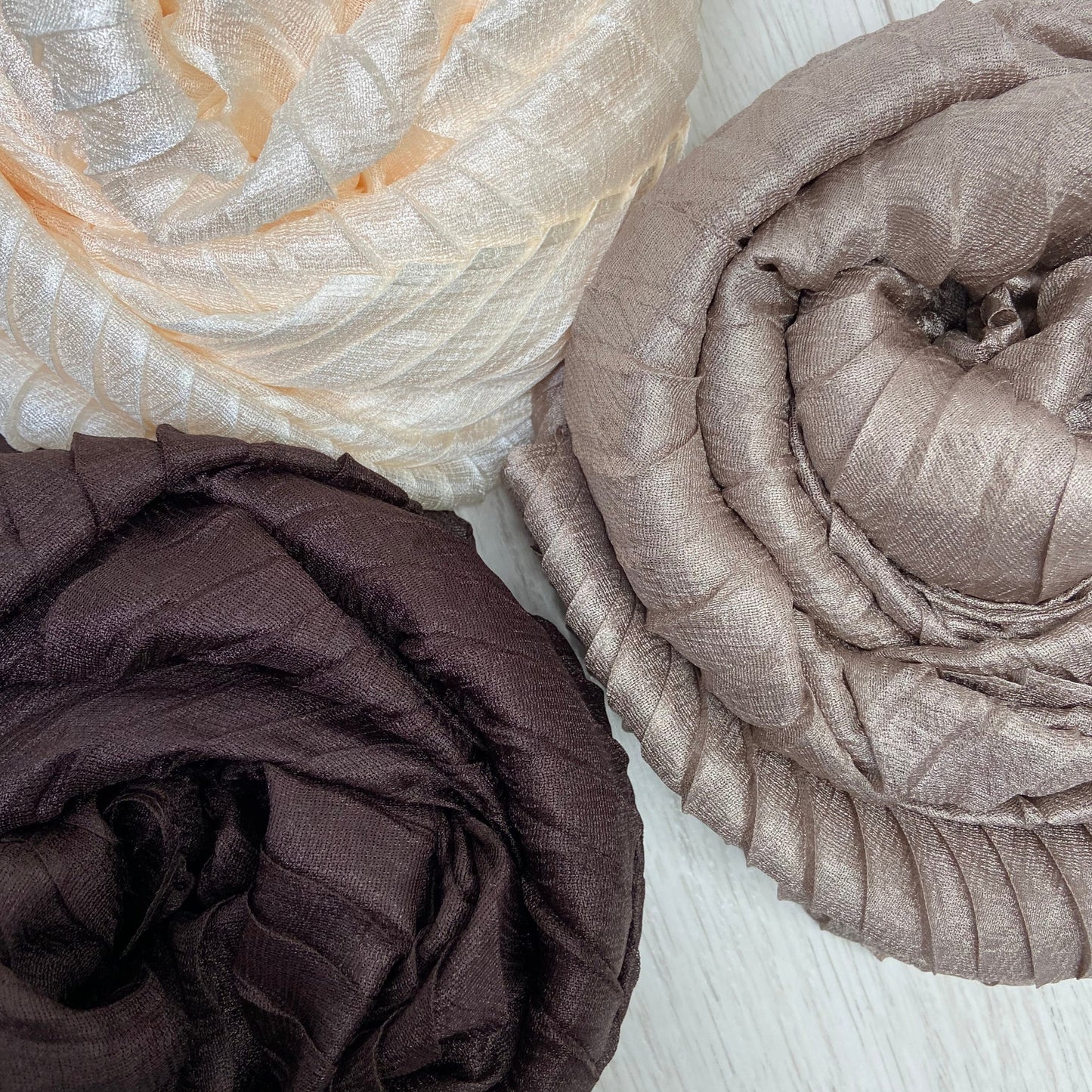 Hijab Metallic Shimmer Silk - Over 10 shades