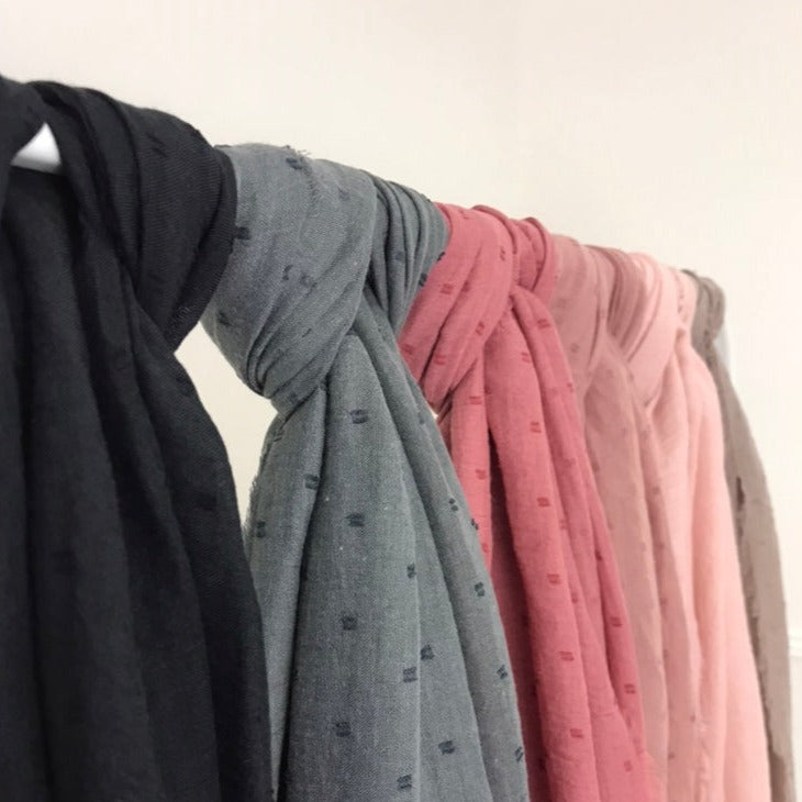 Hijab Textured jacquard cotton - Over 10 shades