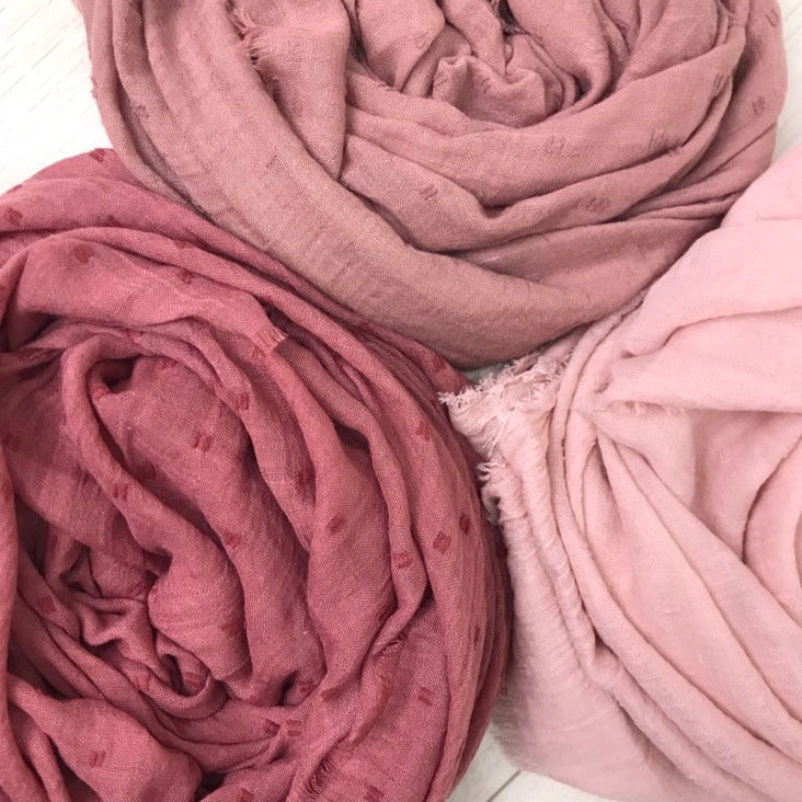Hijab Textured jacquard cotton -  Over 10 shades