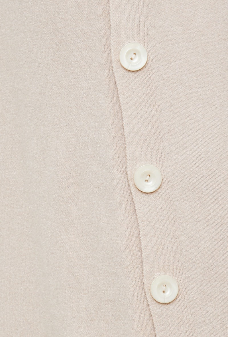 A-Line Buttoned Knit dress Oat