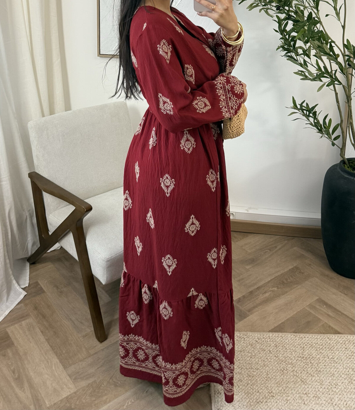 Embroidered Maxi dresses in 4 shades