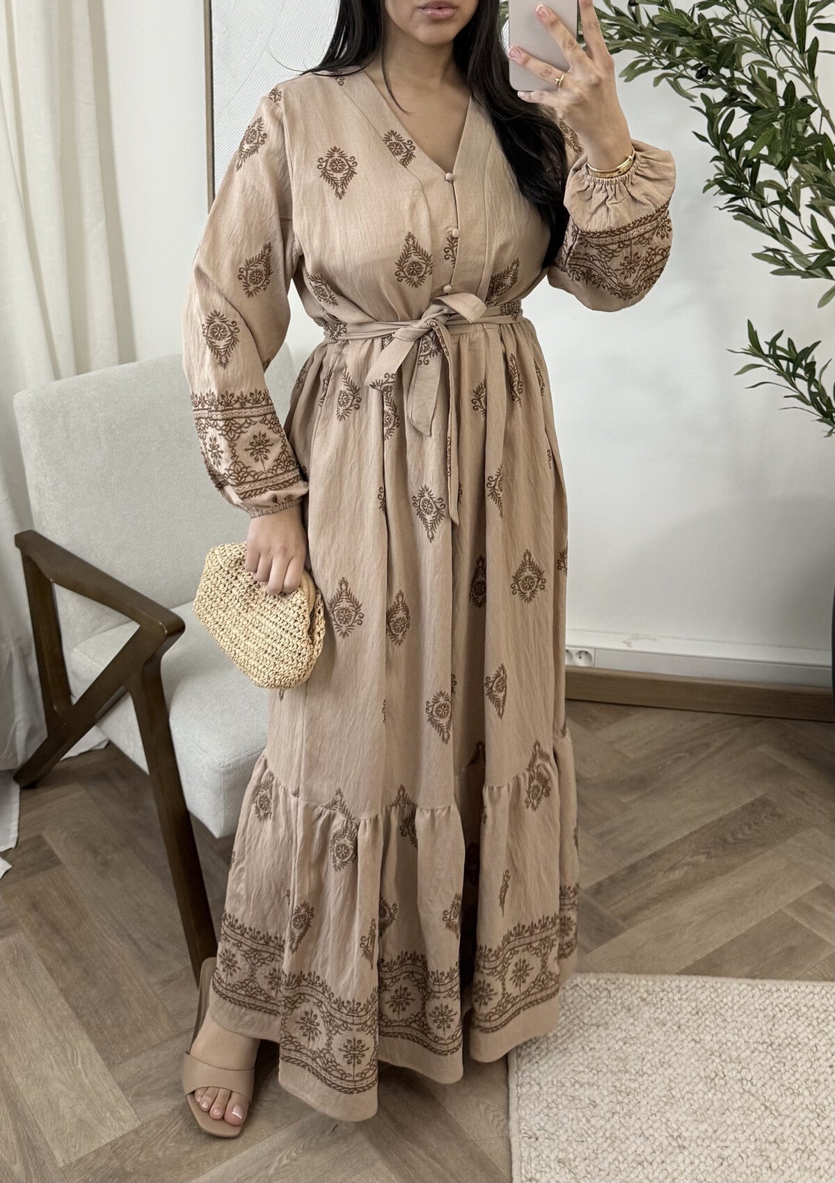 Embroidered Maxi dresses in 4 shades
