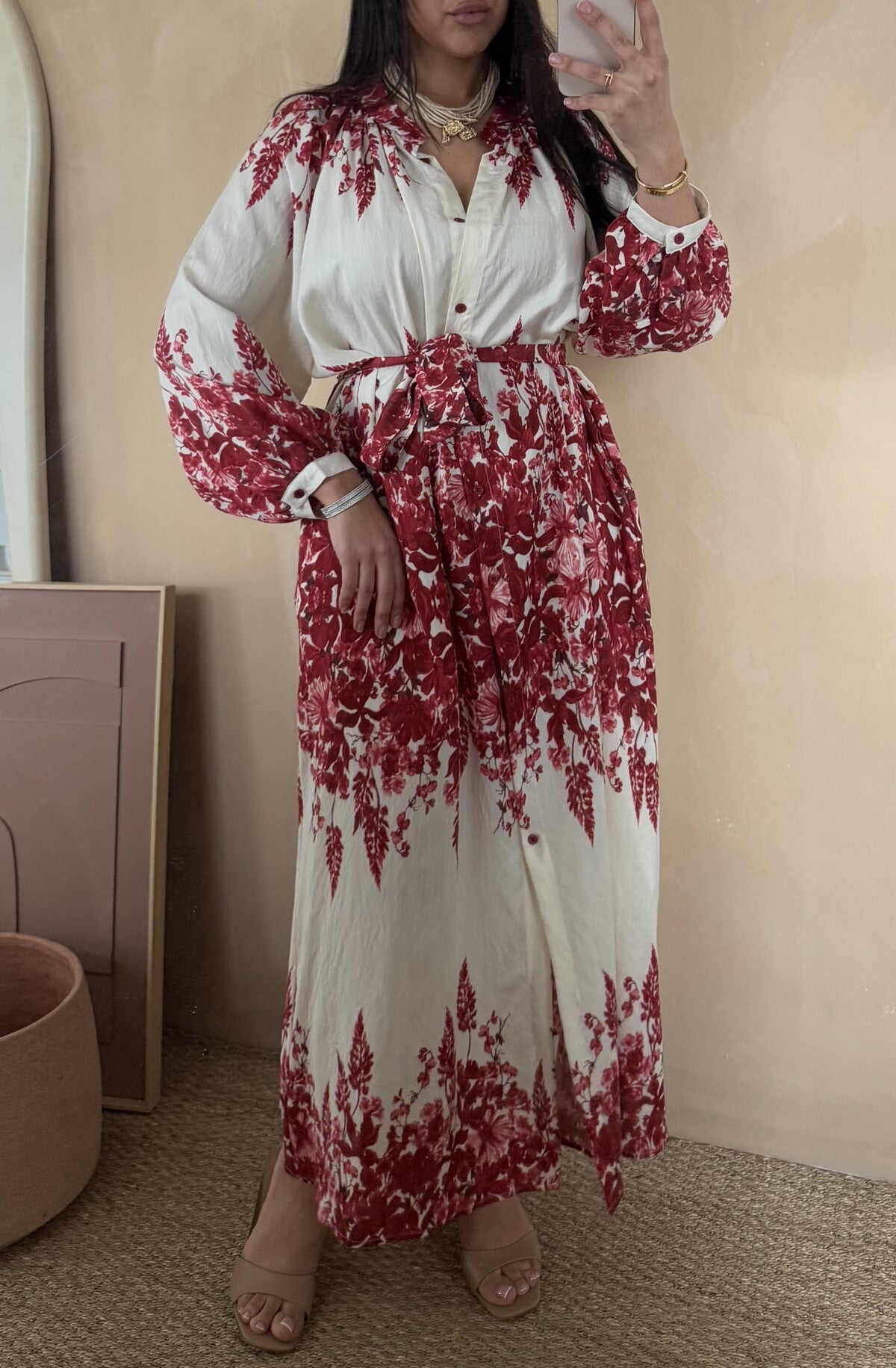 Modest Maxi shirt dress in 4 summer floral shades