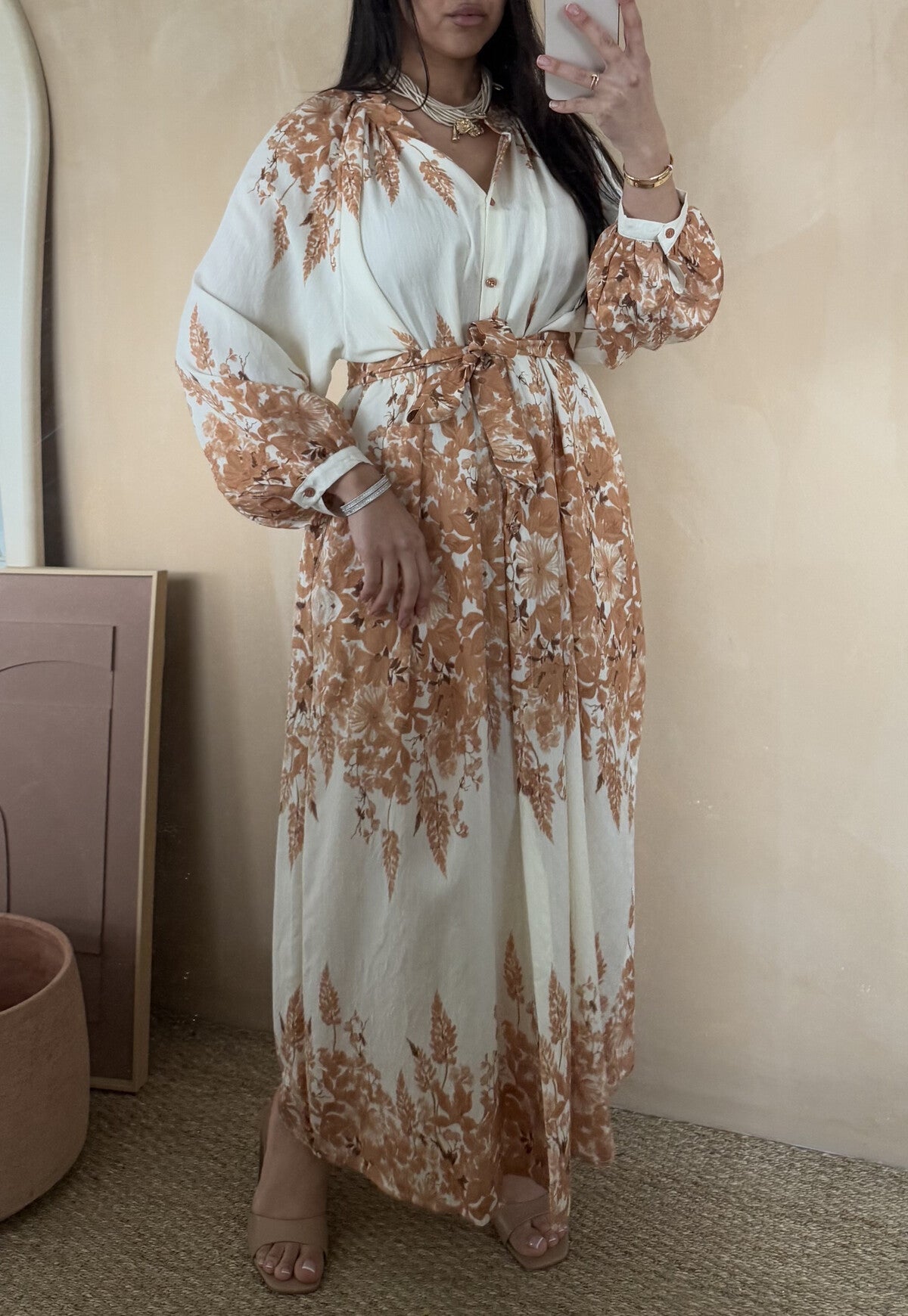 Modest Maxi shirt dress in 4 summer floral shades