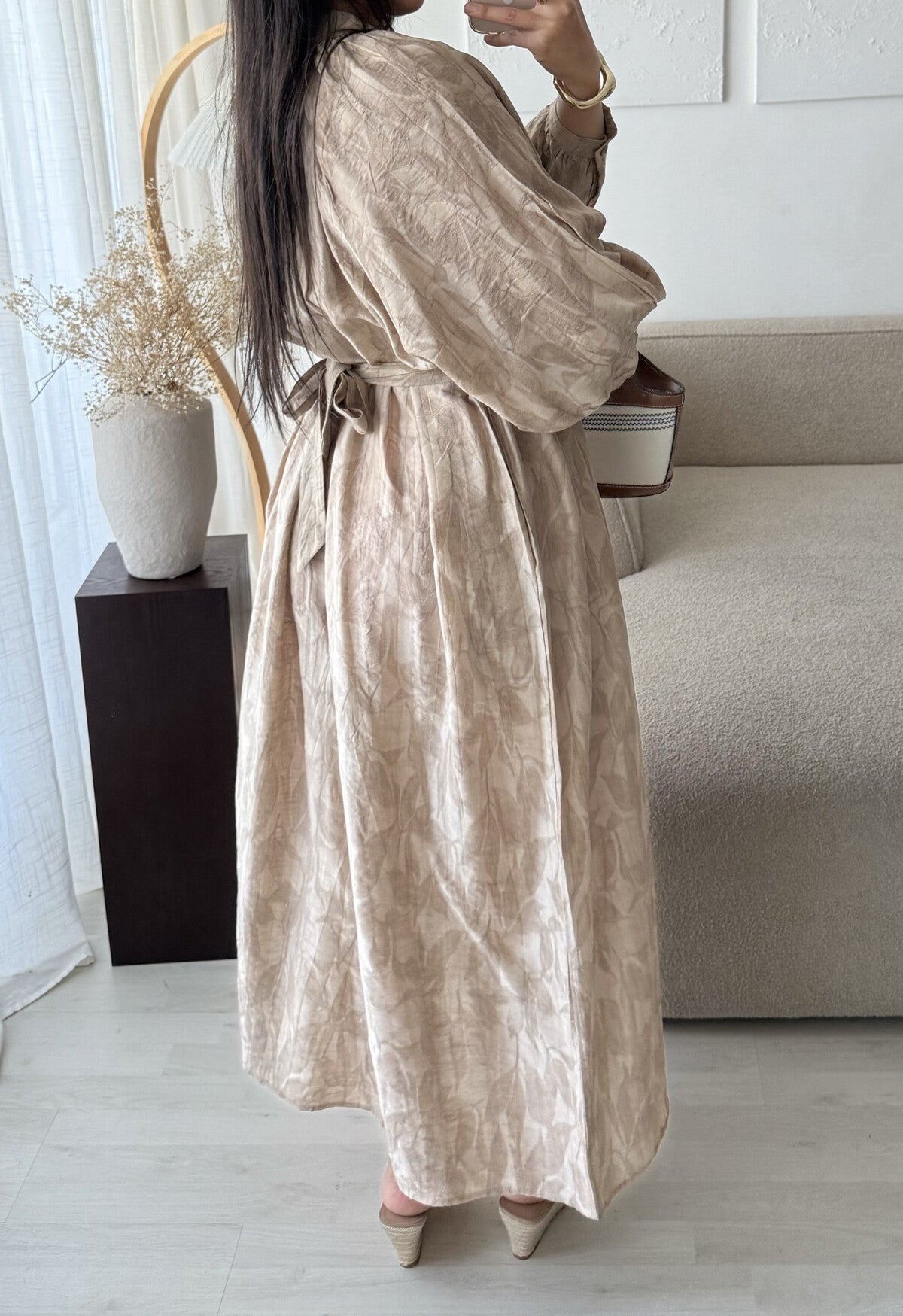 Modest Maxi shirt dress in a jacquard floral self print - 4 shades