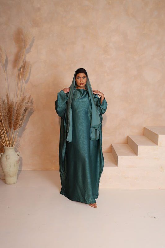 Ines Farasha Abaya in Emerald