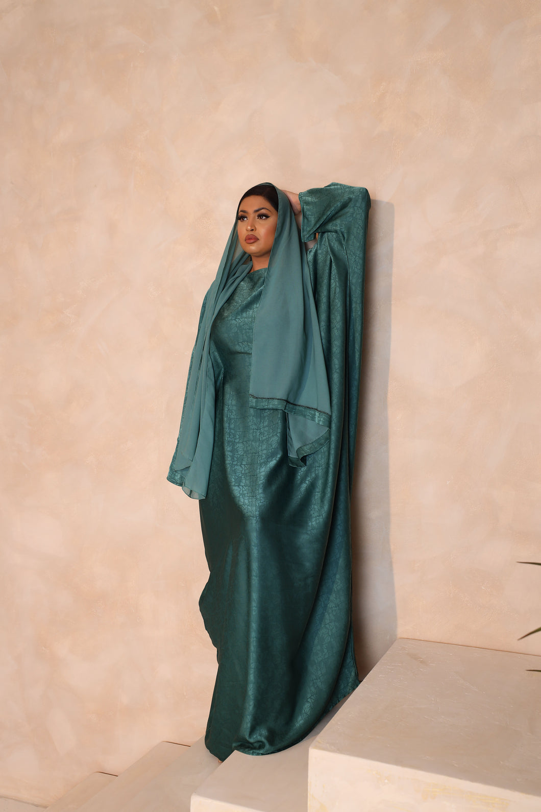 Ines Farasha Abaya in Emerald