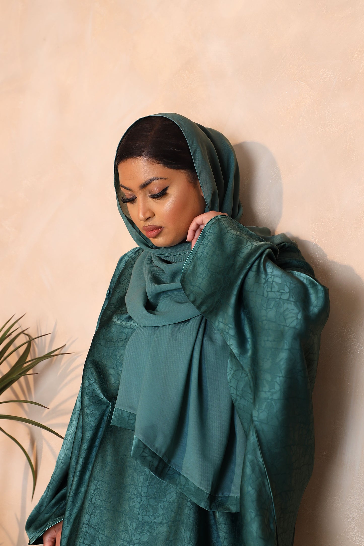 Ines Farasha Abaya in Emerald
