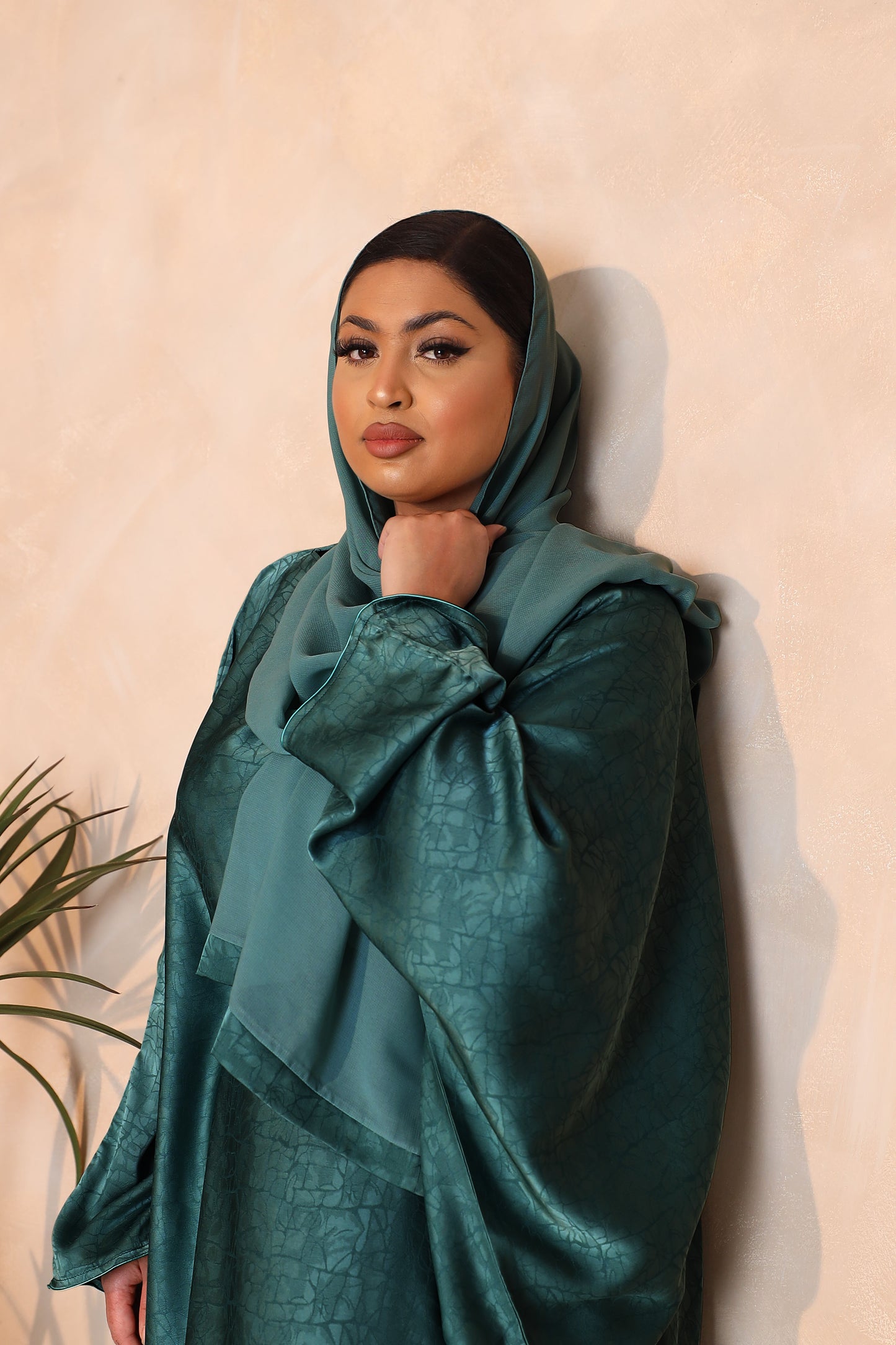 Ines Farasha Abaya in Emerald