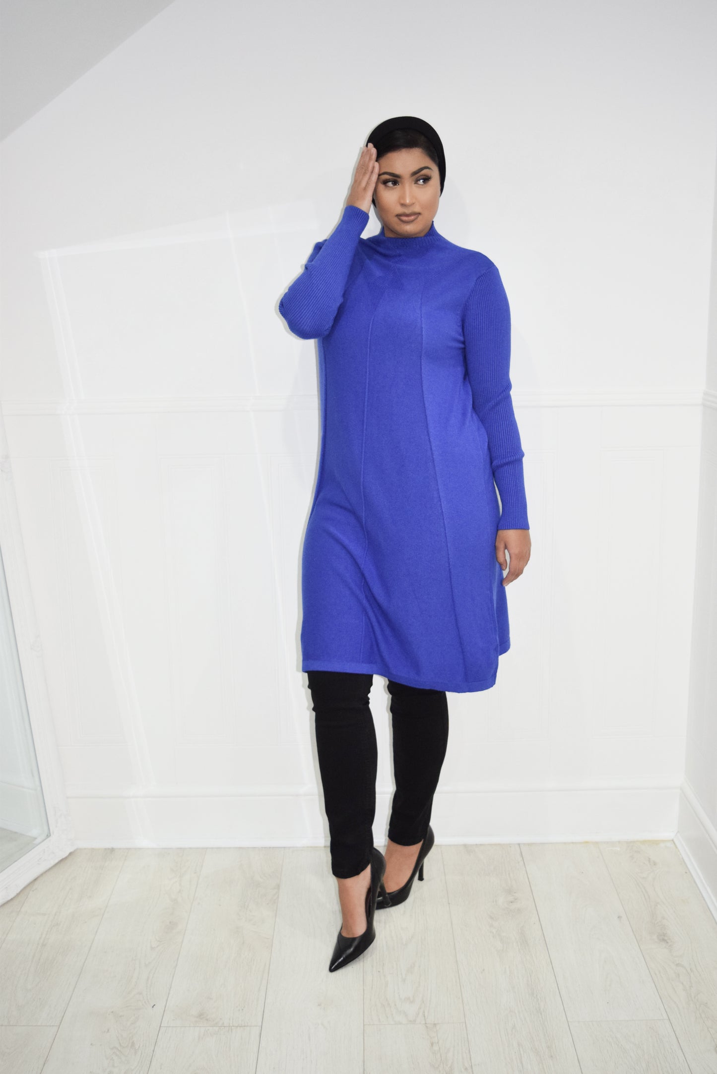 Diamond Aline Knit dress Royal Blue