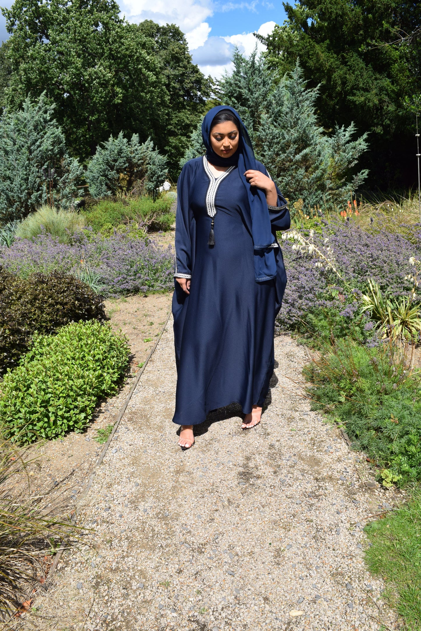 Hayat Modest Batwing Abaya in Midnight Navy