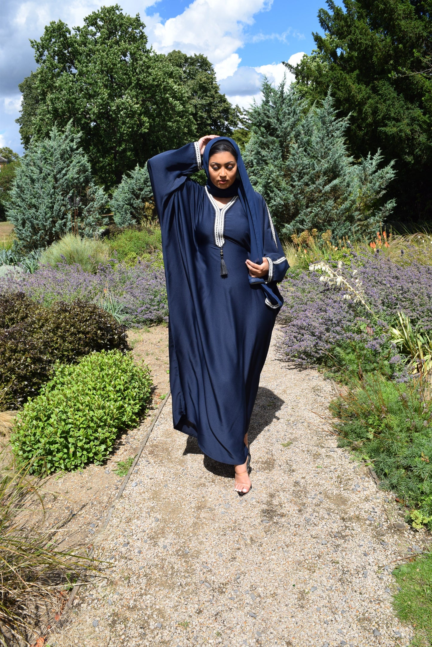 Hayat Modest Batwing Abaya in Midnight Navy