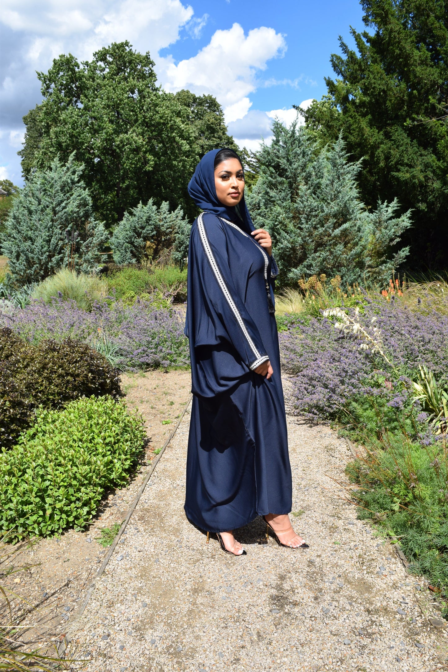 Hayat Modest Batwing Abaya in Midnight Navy