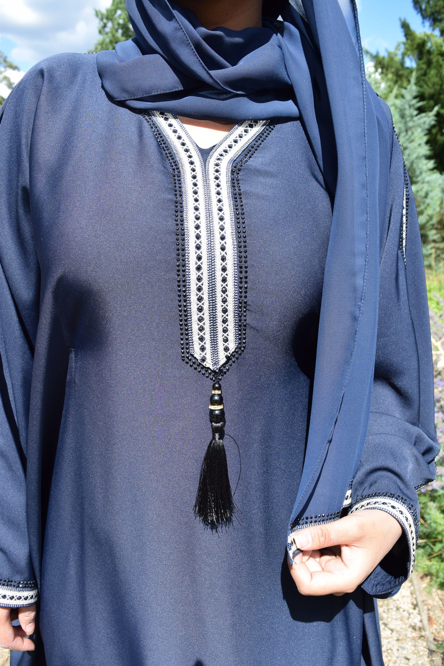 Hayat Modest Batwing Abaya in Midnight Navy