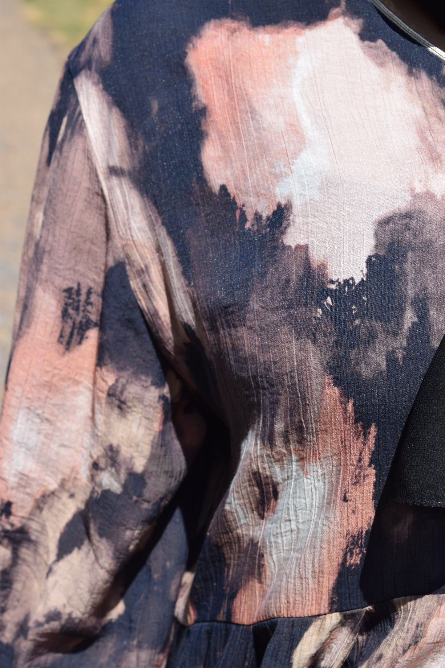 Modest Tie dye Maxi dress in Shadow Bloom
