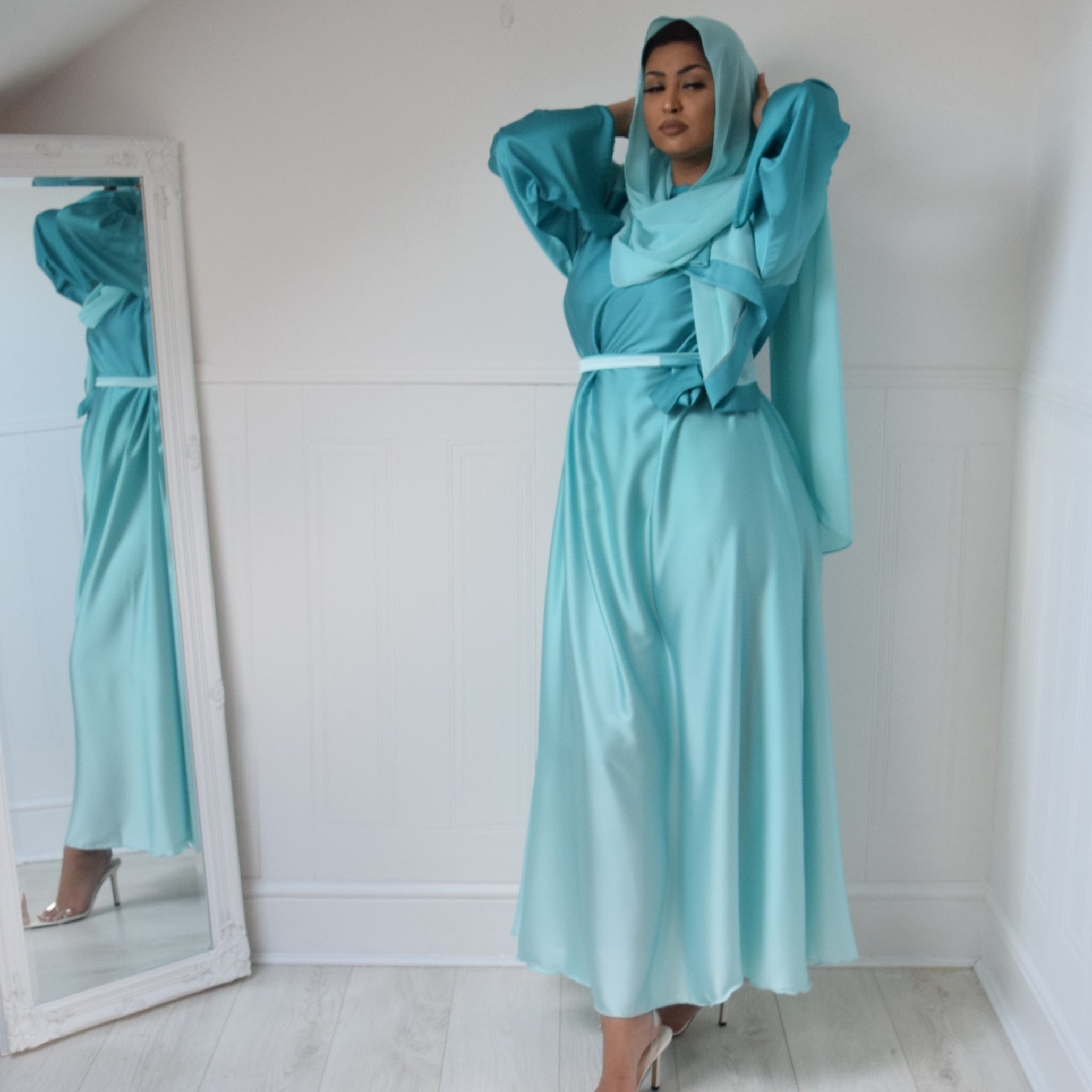 Silky abaya hot sale