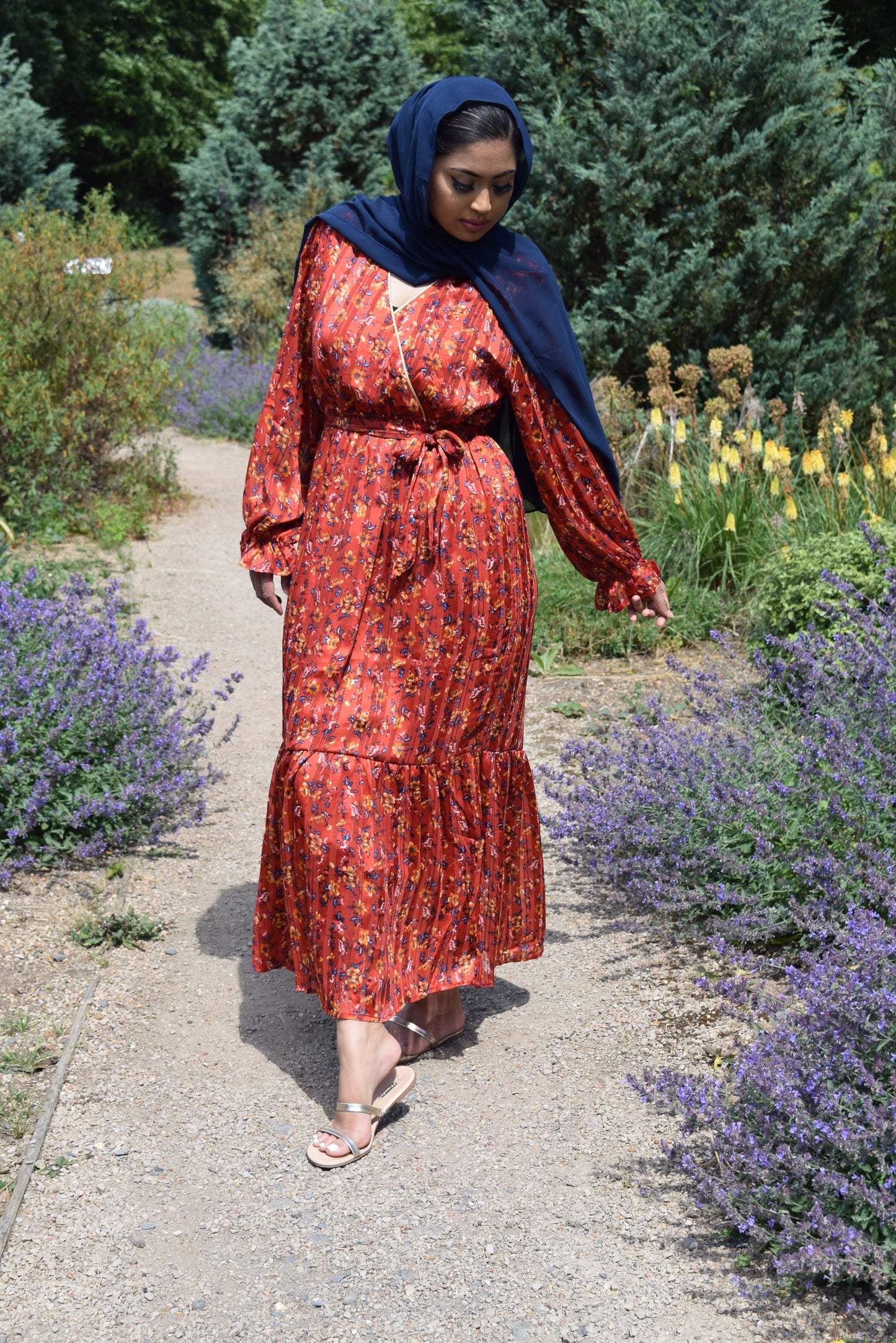 Tea Party Red Chiffon Maxi dress