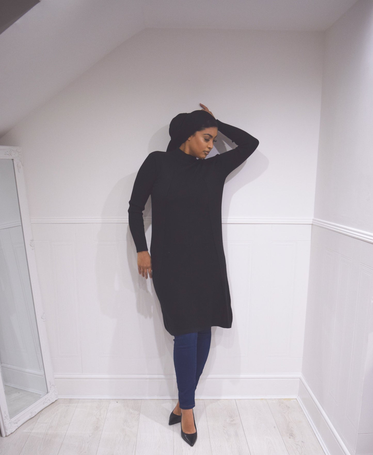 Diamond Aline Knit dress Black