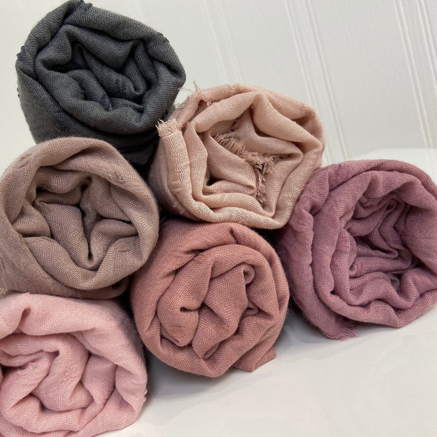 Hijab Textured jacquard cotton -  Over 10 shades