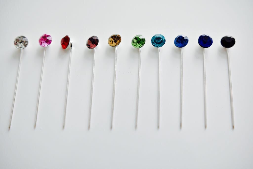 Hijab Pin Diamante - 12 in a set