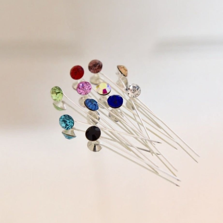 Hijab Pin Diamante - 12 in a set