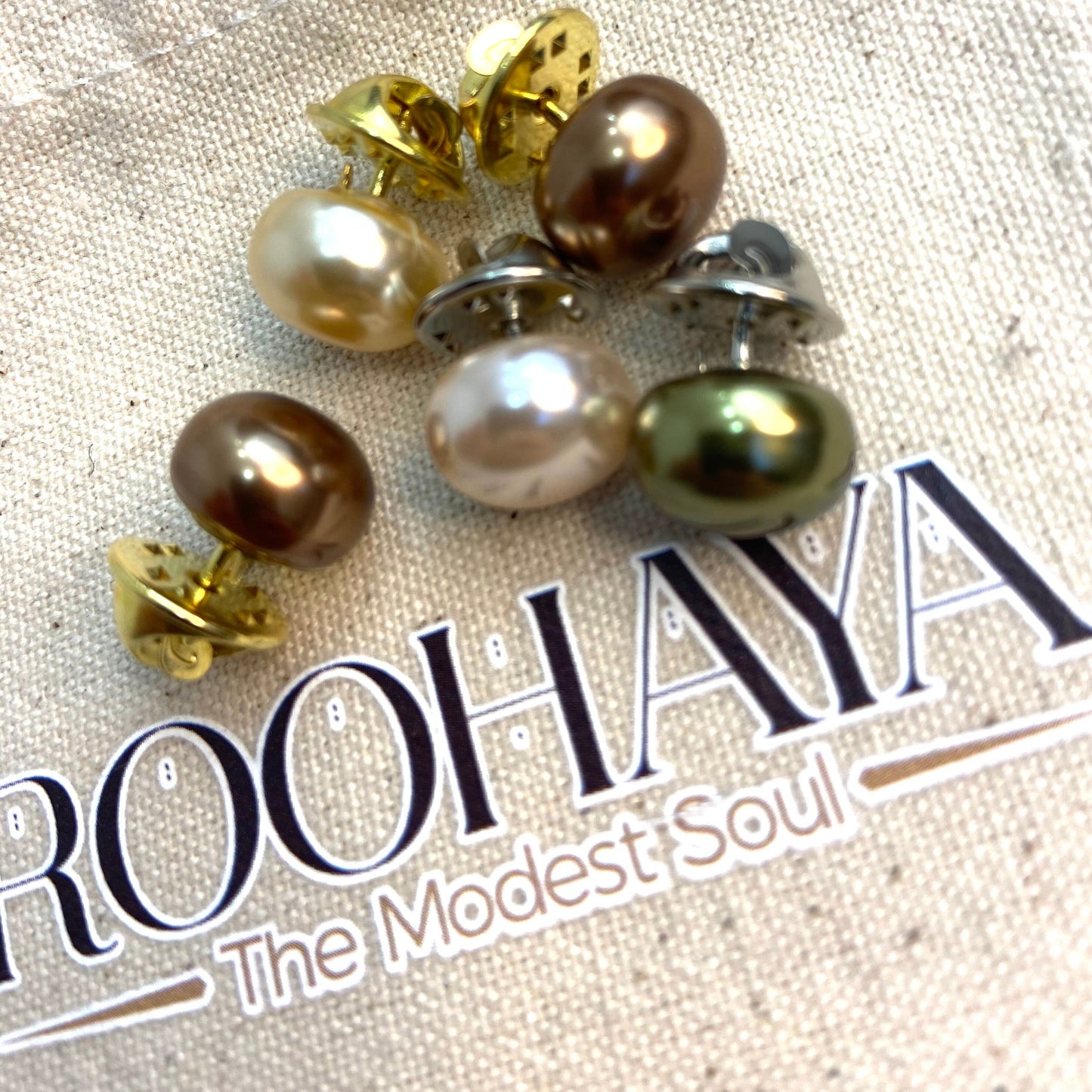 Hijab Pin Pearl brooch pins - 12 in a set