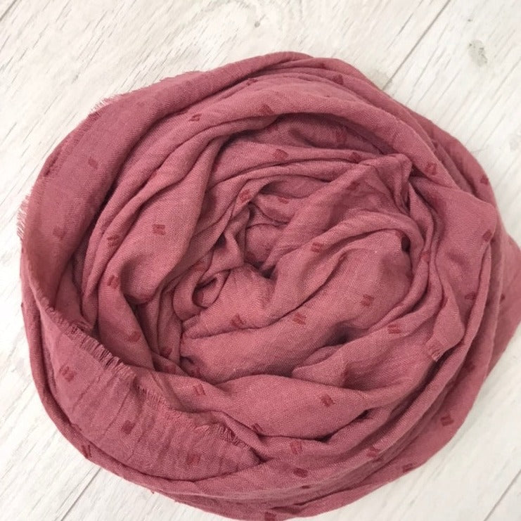 Hijab Textured jacquard cotton -  Over 10 shades