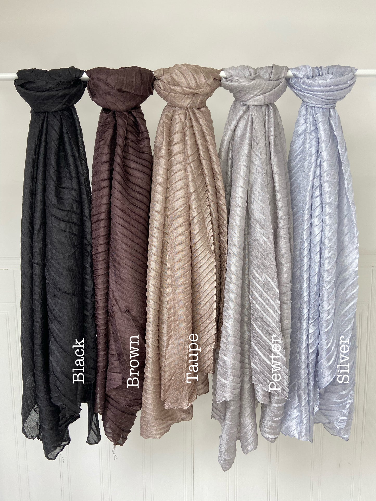 Hijab Metallic Shimmer Silk -  Over 10 shades