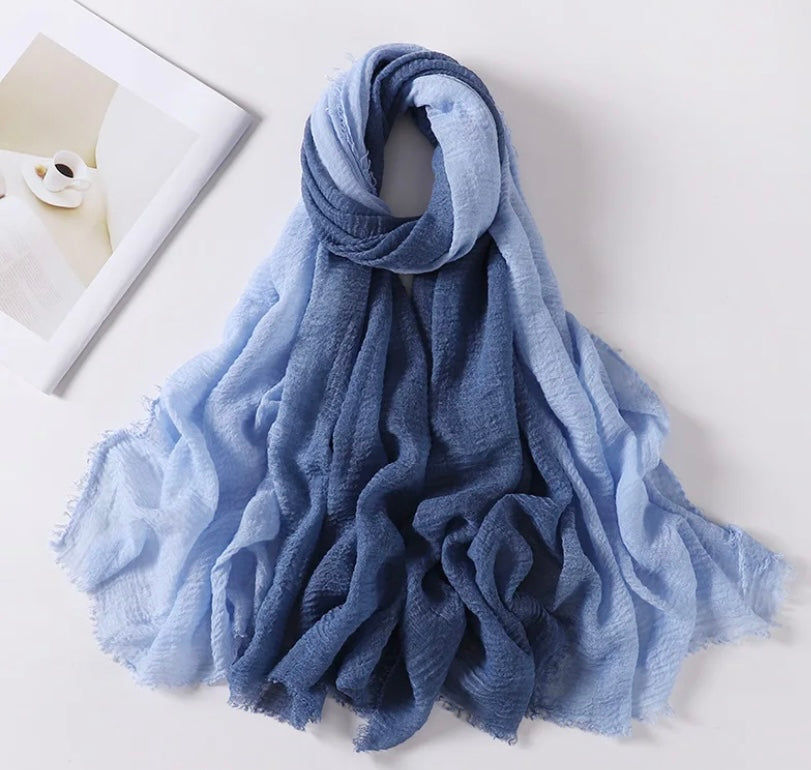 Hijab Ombre Crimp scarf - 8 shades