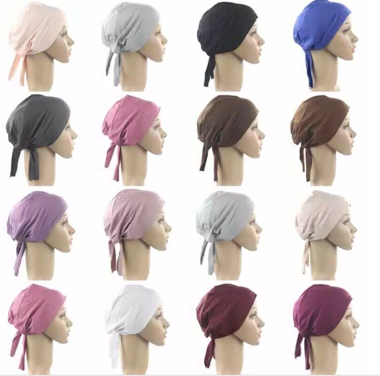 Hijab under hat -  Tie back Style