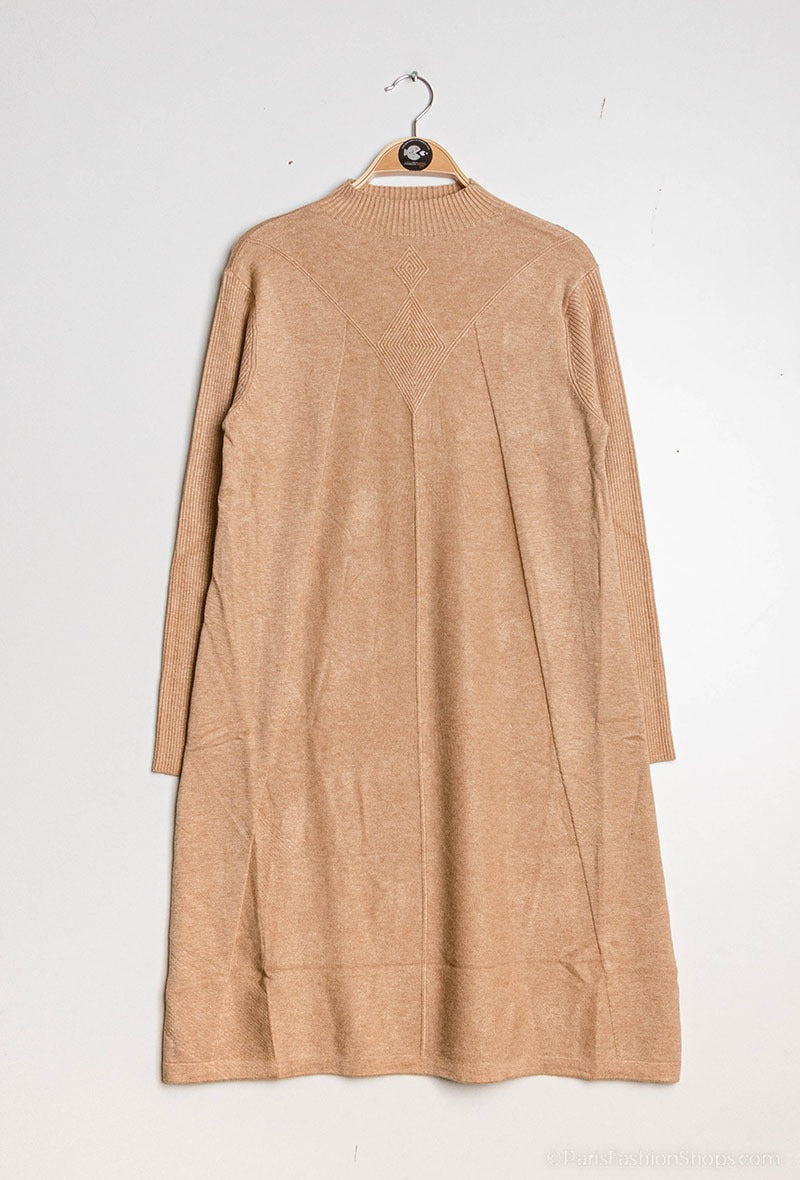 Diamond Aline Knit dress Wheat