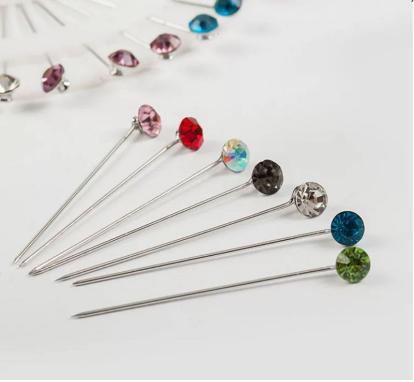 Hijab Pin Diamante - 12 in a set