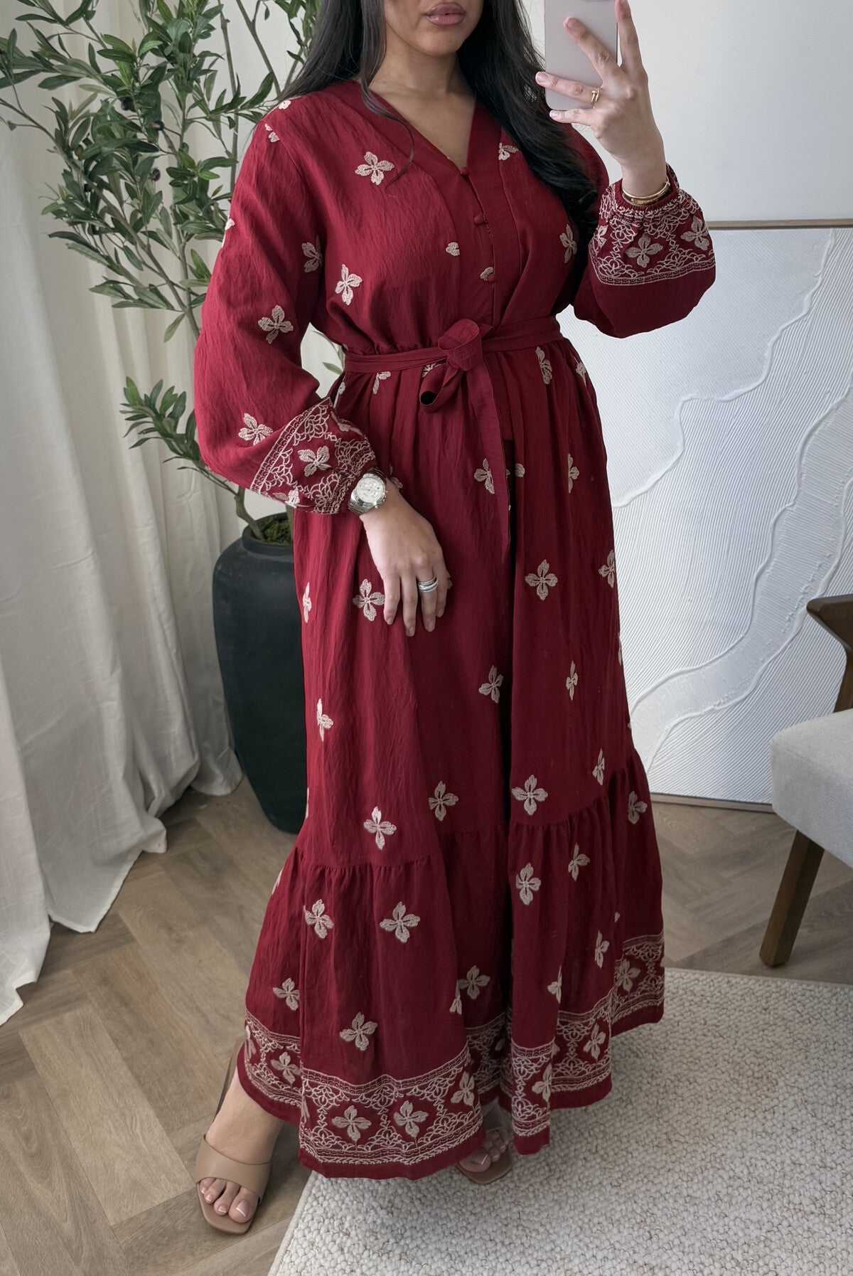Embroidered Maxi dresses in 4 shades