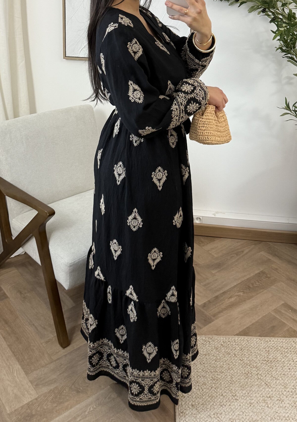 Embroidered Maxi dresses in 4 shades