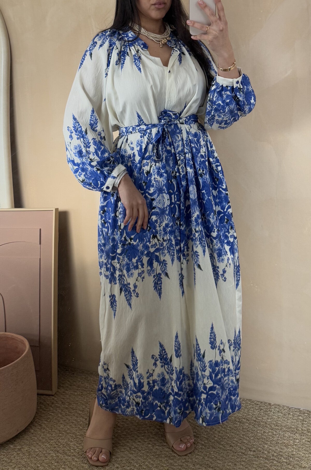 Modest Maxi shirt dress in 4 summer floral shades