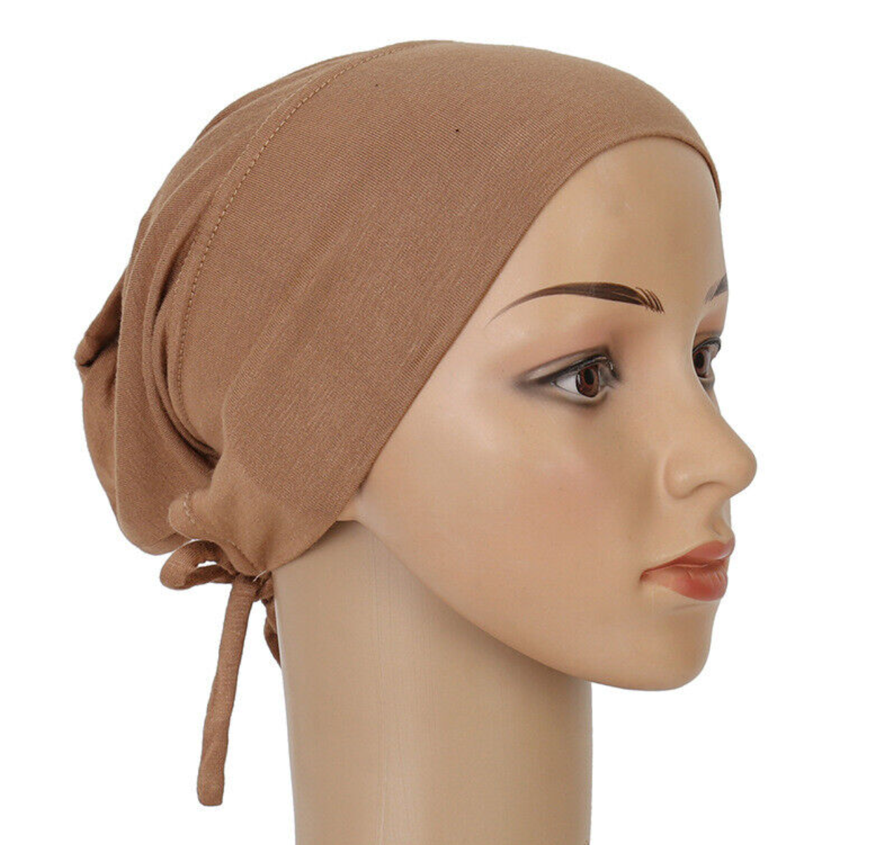 Hijab under hat -  Tie back Style