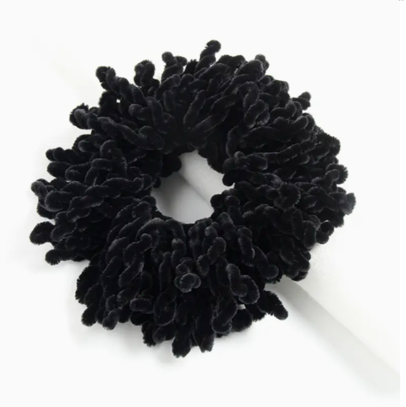 Hijab Scrunchie Black Velvet Khaleeji